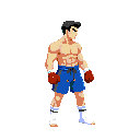 Pixel art fighter sprite made with pixler.dev, transparent PNG
